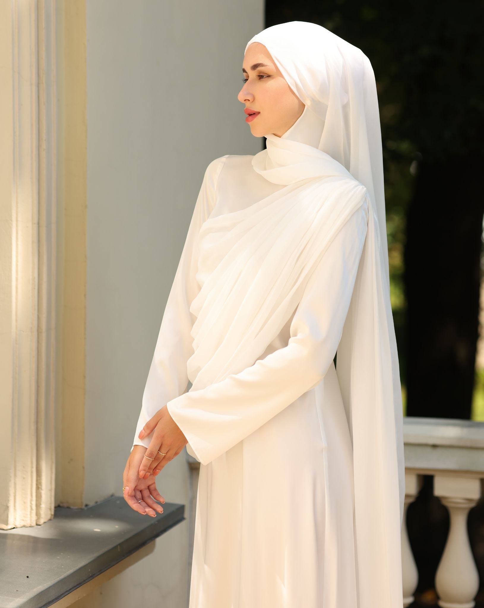 Amira Satin and Chiffon Dress