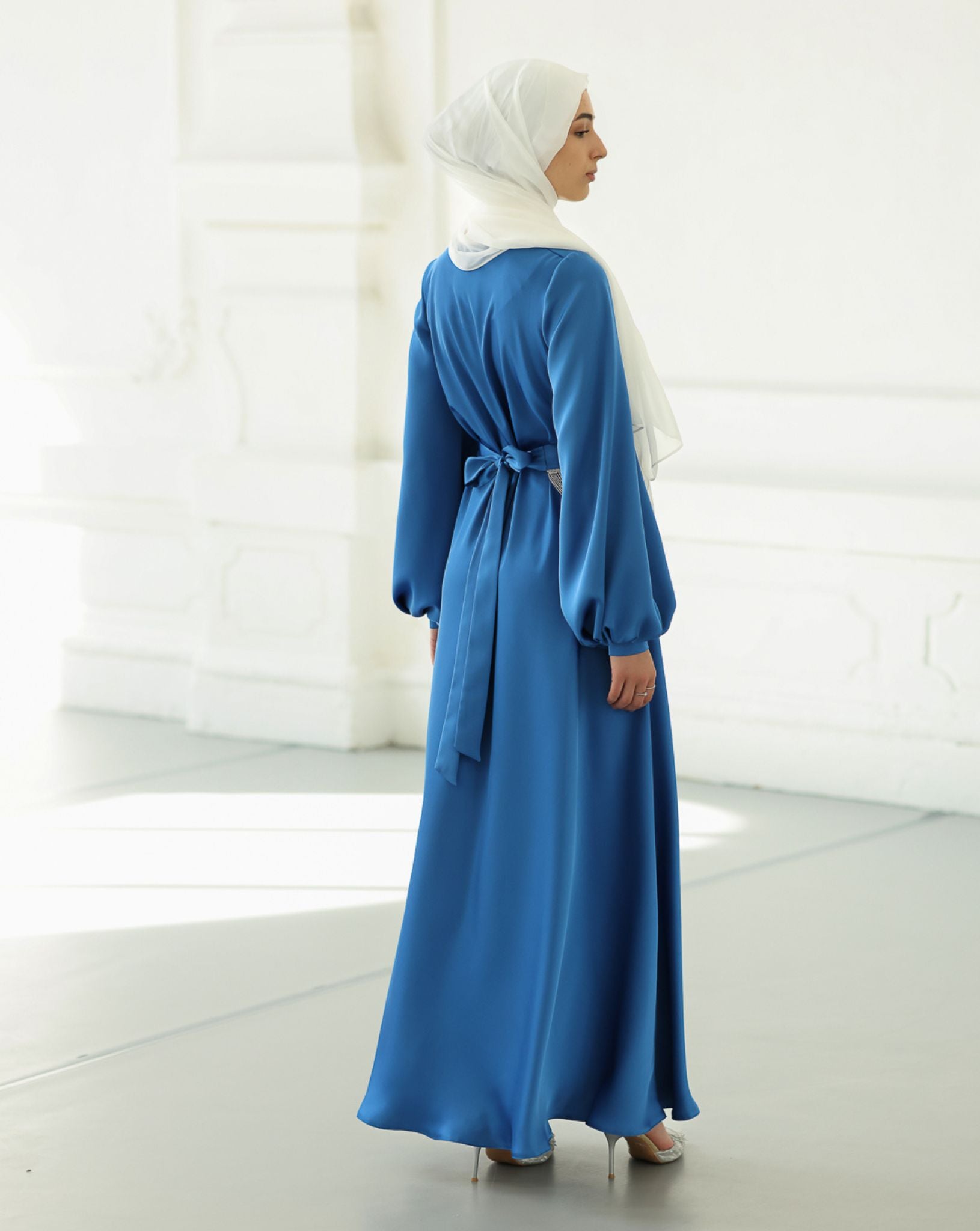 Domenica Satin Dress With Decor
