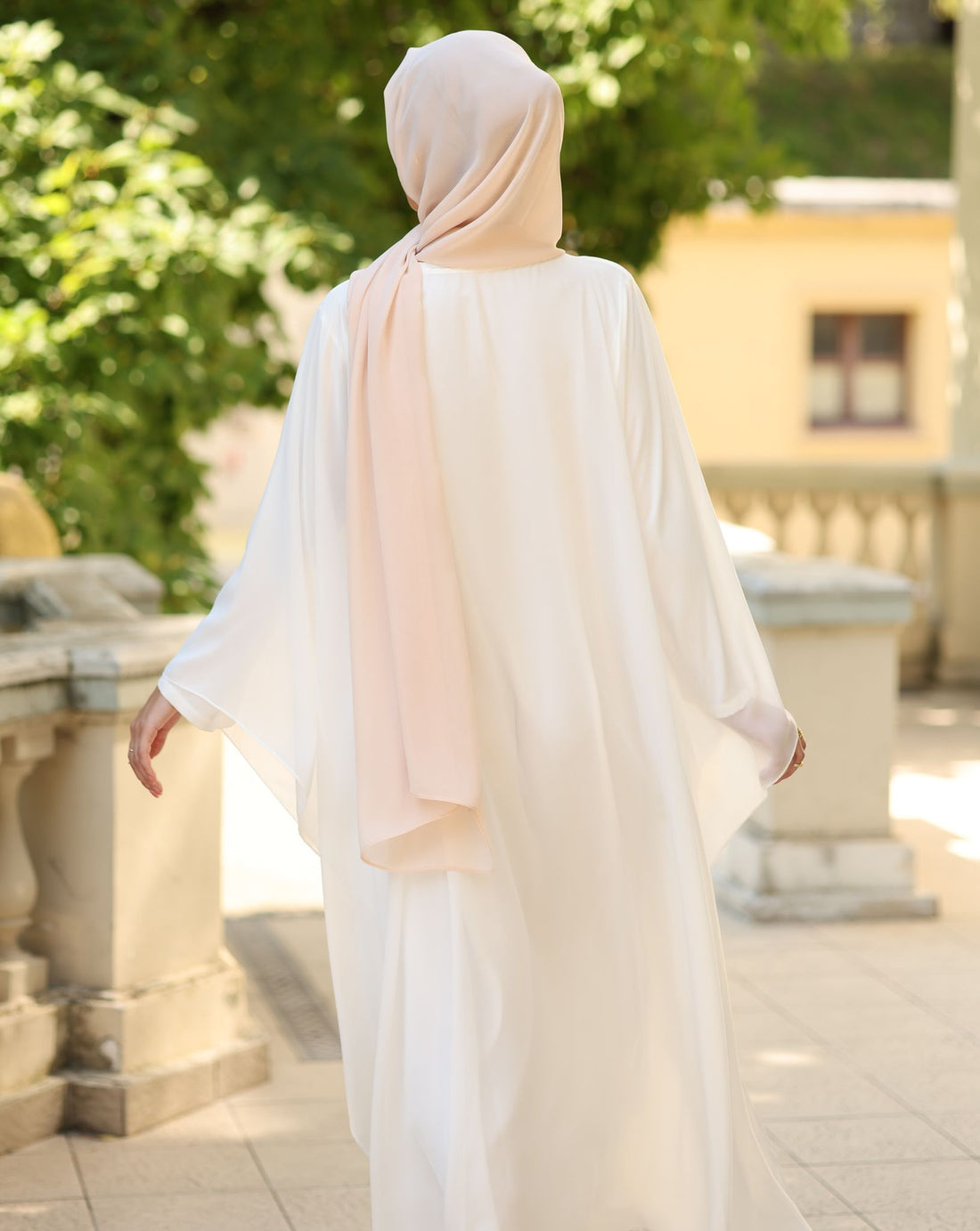 Modesta White Chiffon Dress