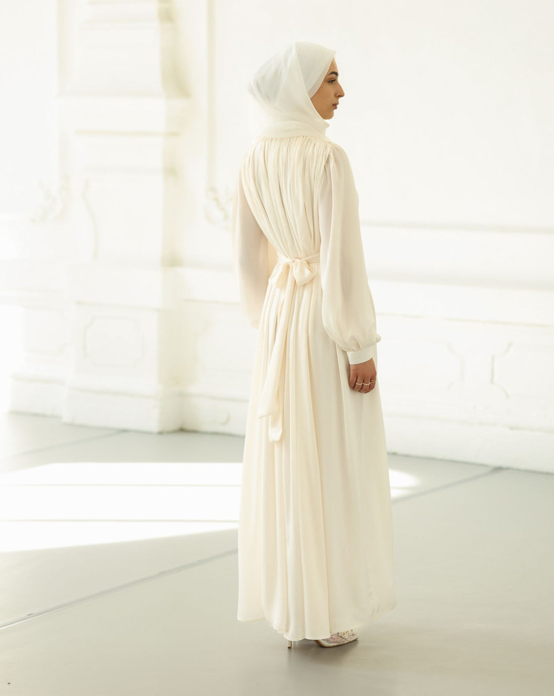 Aurora Satin Pleated Dress