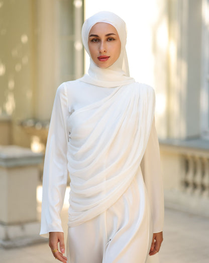 Amira Satin and Chiffon Dress