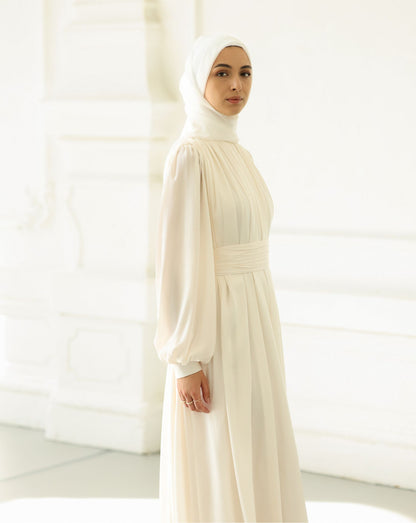 Aurora Satin Pleated Dress