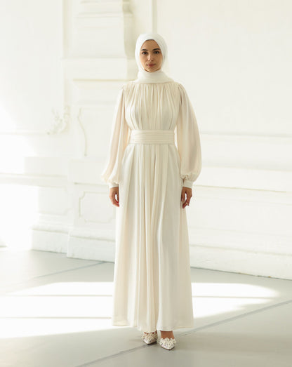 Aurora Satin Pleated Dress